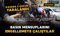 Otomobille 3 tekerlekli elektrikli bisiklet çarpıştı: 2 çocuk yaralandı