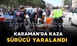 Otomobille çarpışan elektrikli bisikletin sürücüsü yaralandı