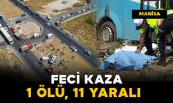 Panelvanla halk otobüsü çarpıştı: 1 ölü, 11 yaralı