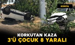 Patlayan lastik kazaya sebep oldu: 3'ü çocuk 8 yaralı