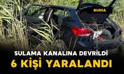 Sulama kanalına devrildi: 6 yaralı