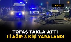 Tofaş otomobil takla attı: 1’i ağır 3 yaralı