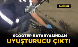 Uyuşturucuyu scooter bataryasında sakladı