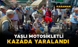 Yaşlı motosiklet sürücüsü yaralandı