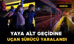 Yaya alt geçidine uçan sürücü yaralandı