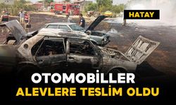Alevler 2 otomobile sıçradı