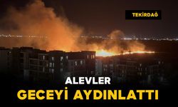 Alevler geceyi aydınlattı