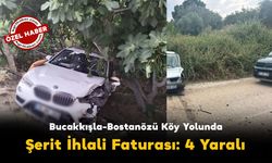 Bostanözü Köy Yolu'nda Şerit İhlali Faturası: 4 Yaralı