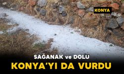 Bozkır’da sağanak ve dolu etkili oldu
