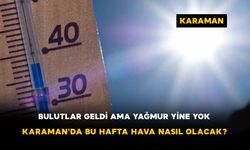 Bulutlar Geldi Ama Yağmur Yine Yok! Karaman'da Bu Hafta Hava Nasıl Olacak?