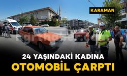 Dondurma aldıktan sonra yolun karşısına geçmeye çalışan kadına otomobil çarptı