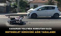 Karaman Yolu’nda Korkutan Kaza: Motosiklet Sürücüsü Ağır Yaralandı