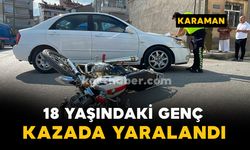 Karaman'da kazada genç sürücü yaralandı