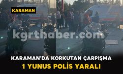 Karaman’da Korkutan Çarpışma: 1 Polis Yaralı