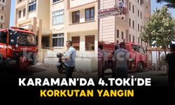 Karaman'da korkutan daire yangını