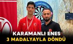 Karamanlı Enes 3 madalyayı 12’den vurdu