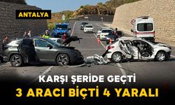 Karşı Şeride Geçti: 3 Aracı Biçti 4 Yaralı