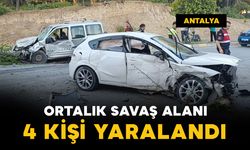 Karşı şeride geçti, ortalık savaş alanına döndü: 4 yaralı