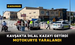 Kavşakta İhlal Kazayı Getirdi: Motokurye Yaralandı