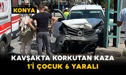 Kavşakta Korkutan Kaza: 1’i Çocuk 6 Yaralı