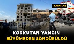 Otluk alanda çıkan yangın evlere sıçramadan söndürüldü