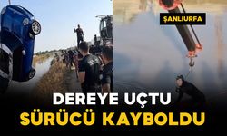 Otomobil dereye uçtu: Sürücü kayboldu