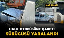 Otomobil halk otobüsüne arkadan çarptı: 1 yaralı