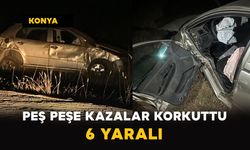 Peş Peşe Kazalar Korkuttu: 6 Yaralı