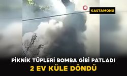Piknik Tüpleri Bomba Gibi Patladı: 2 Ev Küle Döndü