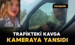Trafikte kavga anı kamerada