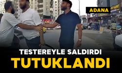Trafikte sürücüye testere ile saldıran şüpheli tutuklandı