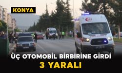 Üç Otomobil Birbirine Girdi: 3 Yaralı