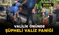 Valilik önündeki şüpheli valizler ekipleri harekete geçirdi