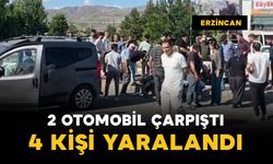 2 otomobil çarpıştı: 4 kişi yaralı