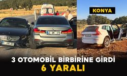 3 Otomobil Birbirine Girdi: 6 Yaralı