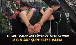 81 İlde “Sokaklar Güvende” Operasyonu: 2 Bin 447 Şüpheliye İşlem