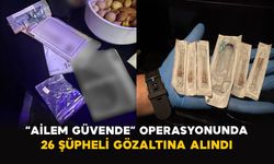 “Ailem Güvende” Operasyonunda 26 Şüpheli Gözaltına Alındı