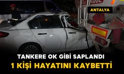 Akaryakıt tankerine ok gibi saplandı: 1 kişi öldü
