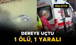 Araç dereye uçtu: 1 ölü, 1 yaralı