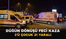 Düğün Dönüşü Feci Kaza: 3’ü Çocuk 21 Yaralı