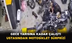 Gece Yarısına Kadar Çalıştı: Ustasından Motosiklet Sürprizi
