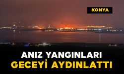 Geceyi aydınlatan yangınlar korkuttu