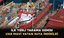 İlk yerli tarama gemisi UAB Mavi Vatan suya indirildi