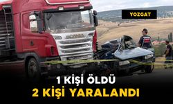 Kadışehri'de tır ile otomobil çarpıştı: 1 kişi hayatını kaybetti, 2 kişi yaralandı