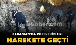 Karaman'da bir evin bahçesinde bulunan tüfek polisi harekete geçirdi