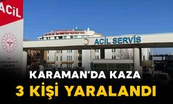 Karaman'da halk otobüsü ile hafif ticari araç çarpıştı: 3 yaralı