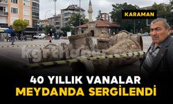 Karaman'da ilginç sergi: 40 yıllık vanalar meydanda sergilendi