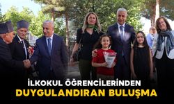 Karaman'da ilkokul öğrencilerinden duygulandıran gazi buluşması