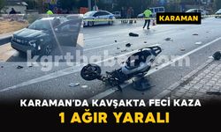 Karaman'da Jandarma Kavşağı’nda feci kaza: 1 ağır yaralı