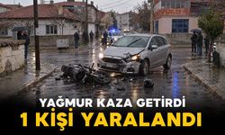 Karaman’da kaygan zemin kazaya neden oldu: 1 yaralı